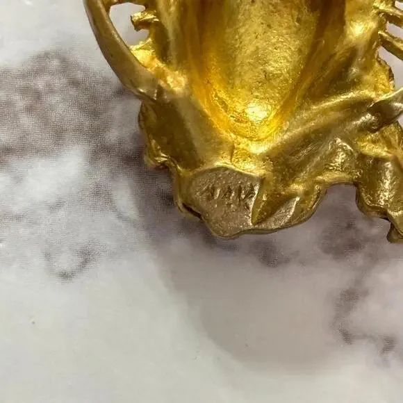 14K Yellow Gold Jesus Christ Head Pendant Religious Charm